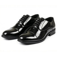 Klassische Oxford-Schnürschuhe für Herren mit Kappe