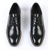Klassische Herren-Derby-Schnürschuhe mit schlichter Zehenpartie