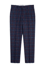 Rover - Herren Hochzeitshose Blau Tweed Kariert