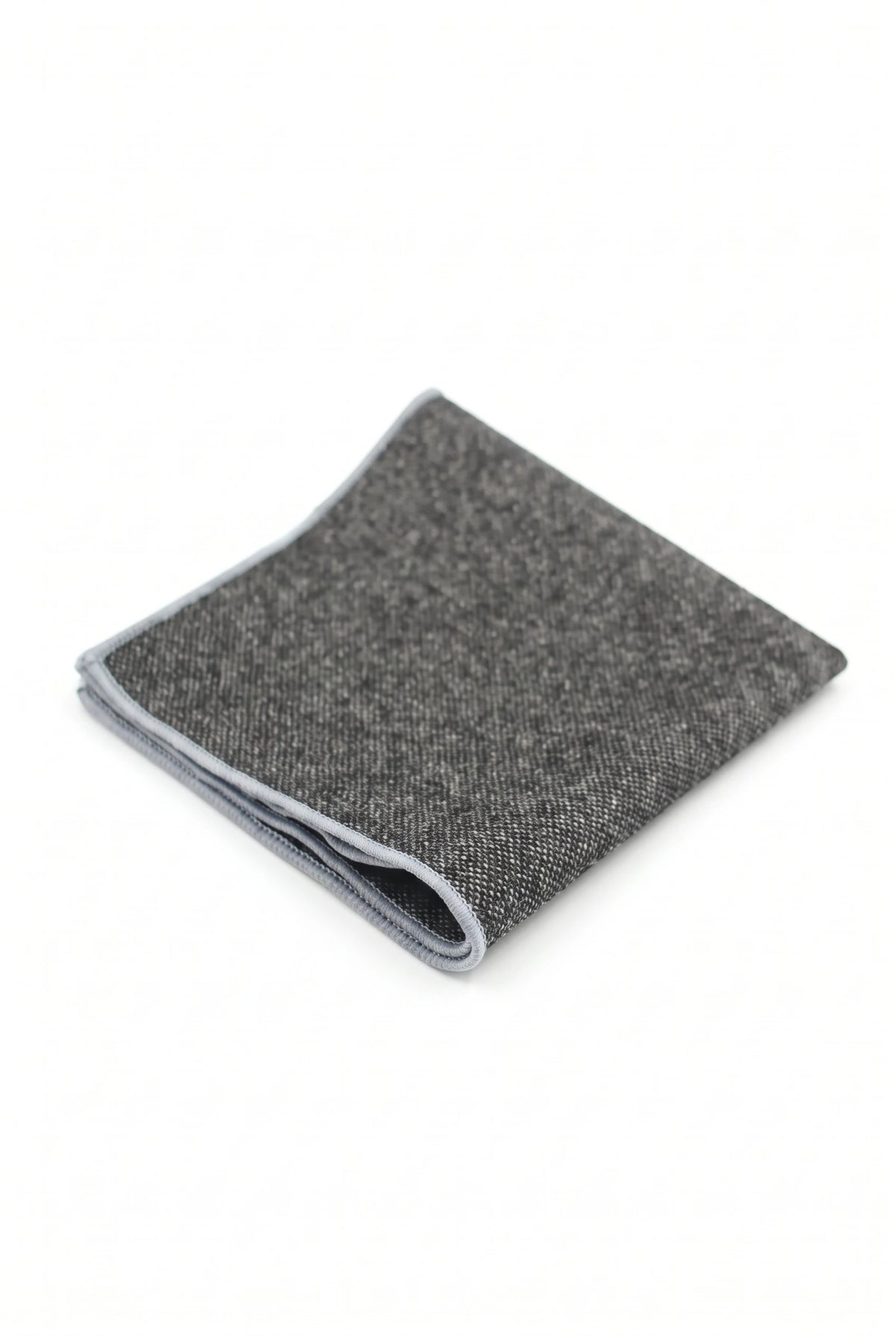 Einstecktuch aus dunkelgrauem Tweed für Herren