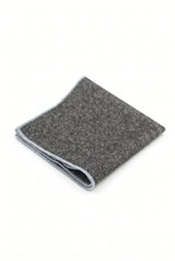 Einstecktuch aus dunkelgrauem Tweed für Herren