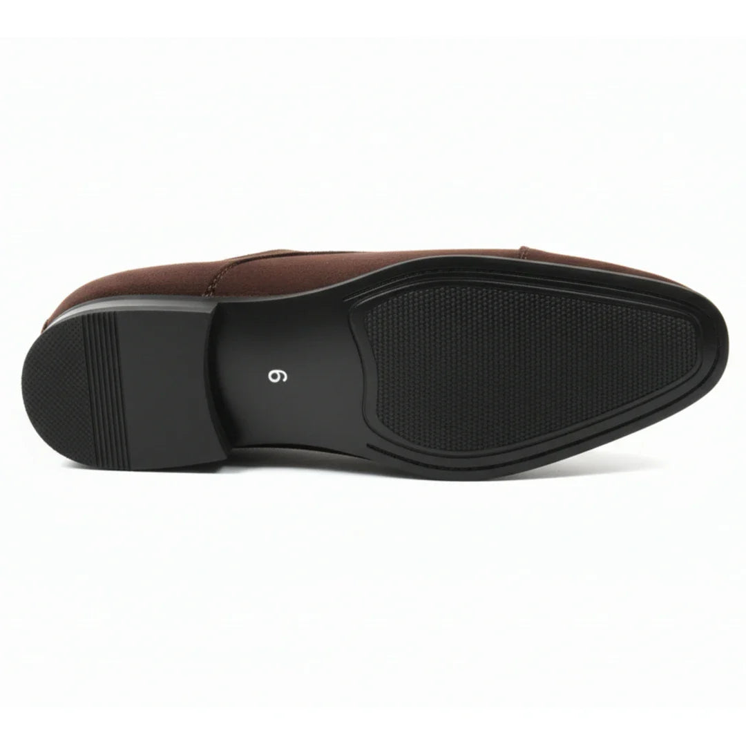 Herren-Oxford-Schnürschuhe aus Wildlederimitat