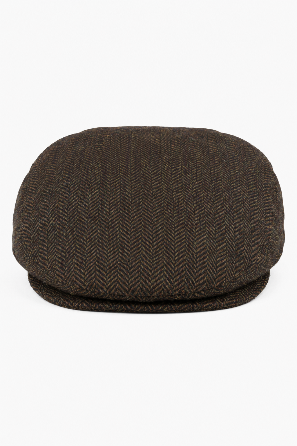 Herren Schiebermütze Wolle Fischgrät Braun Tweed Klassisch 1920er Unisex Del Boy
