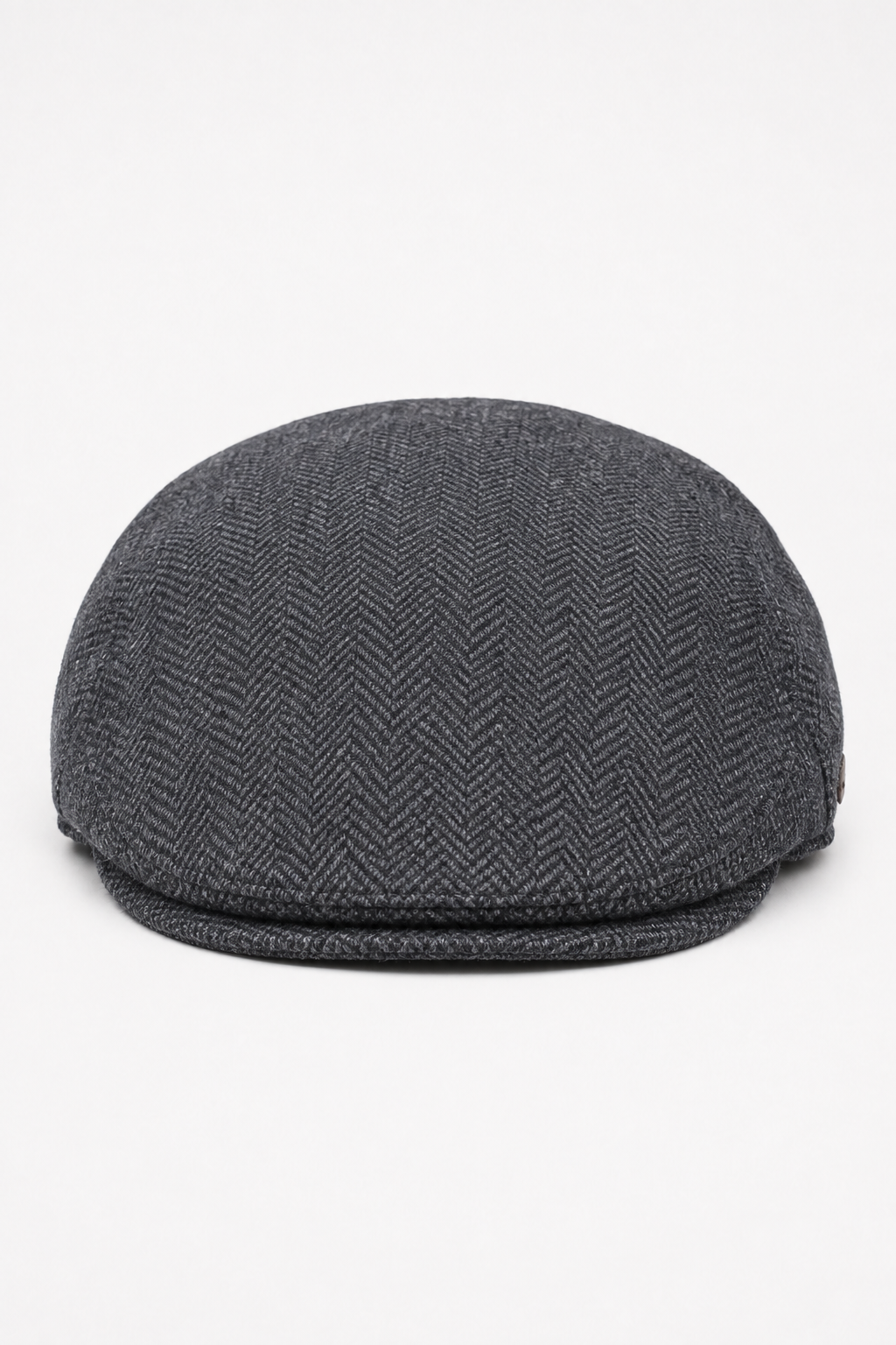 Herren Schiebermütze Wolle Fischgrät Anthrazit Tweed Klassisch 1920er Unisex Del Boy