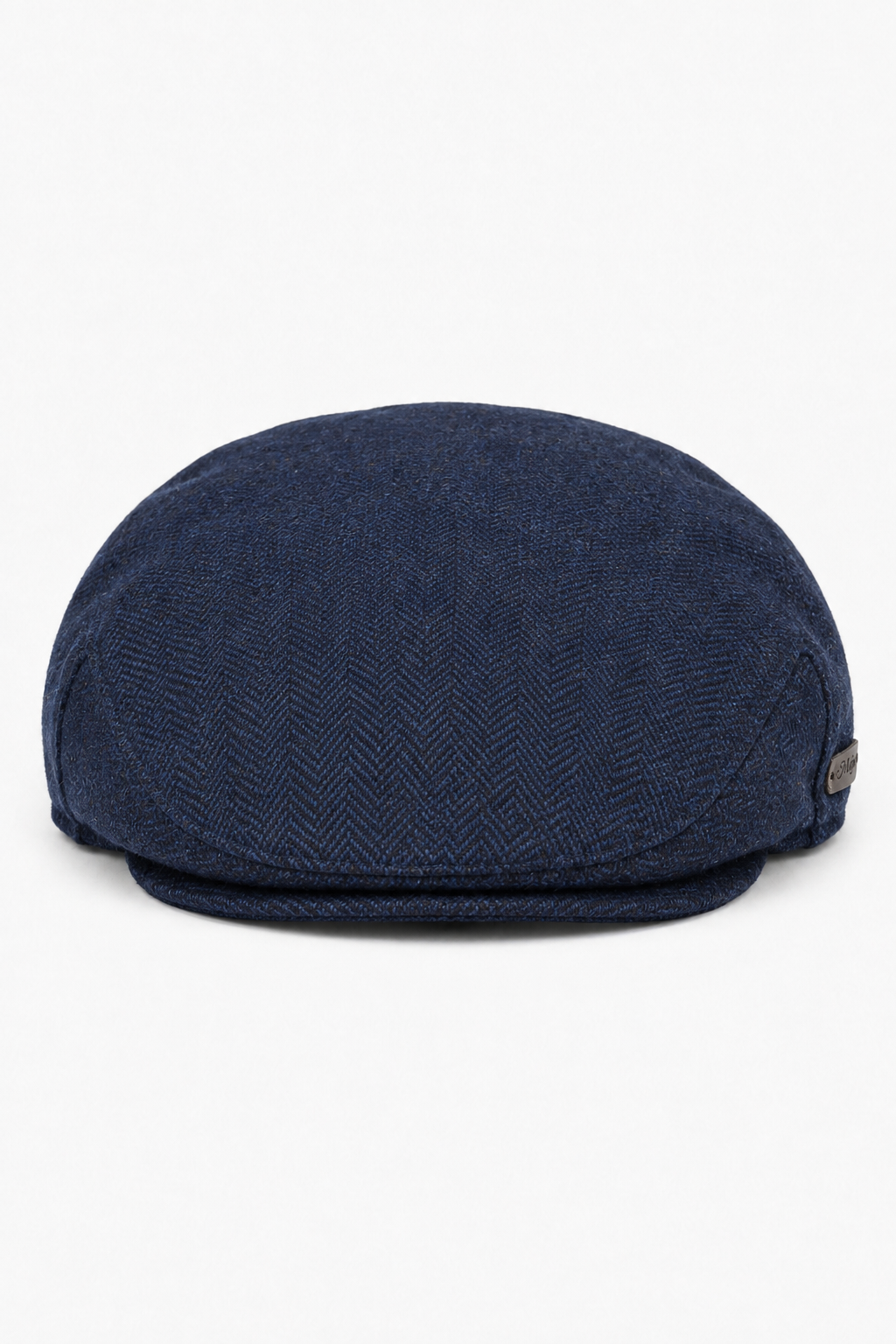 Herren Schiebermütze Wolle Fischgrät Marineblau Tweed Klassisch 1920er Unisex Del Boy