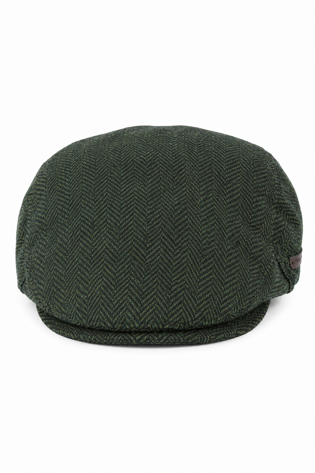 Herren Schiebermütze Wolle Fischgrät Olive Tweed Klassisch 1920er Unisex Del Boy
