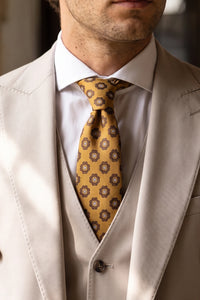 Goldene Paisley-Krawatte für Herren