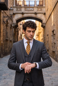 Goldene Paisley-Krawatte für Herren