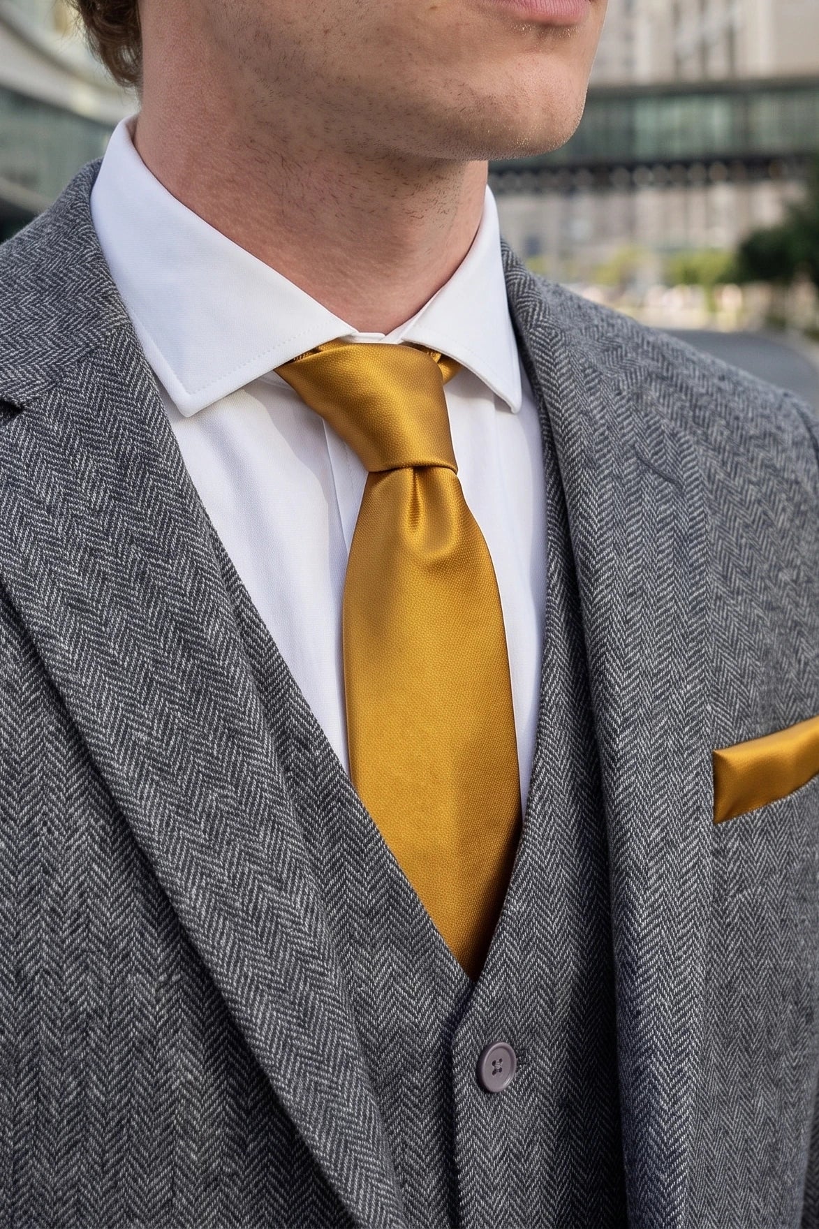 Goldkrawatten-Set für Herren