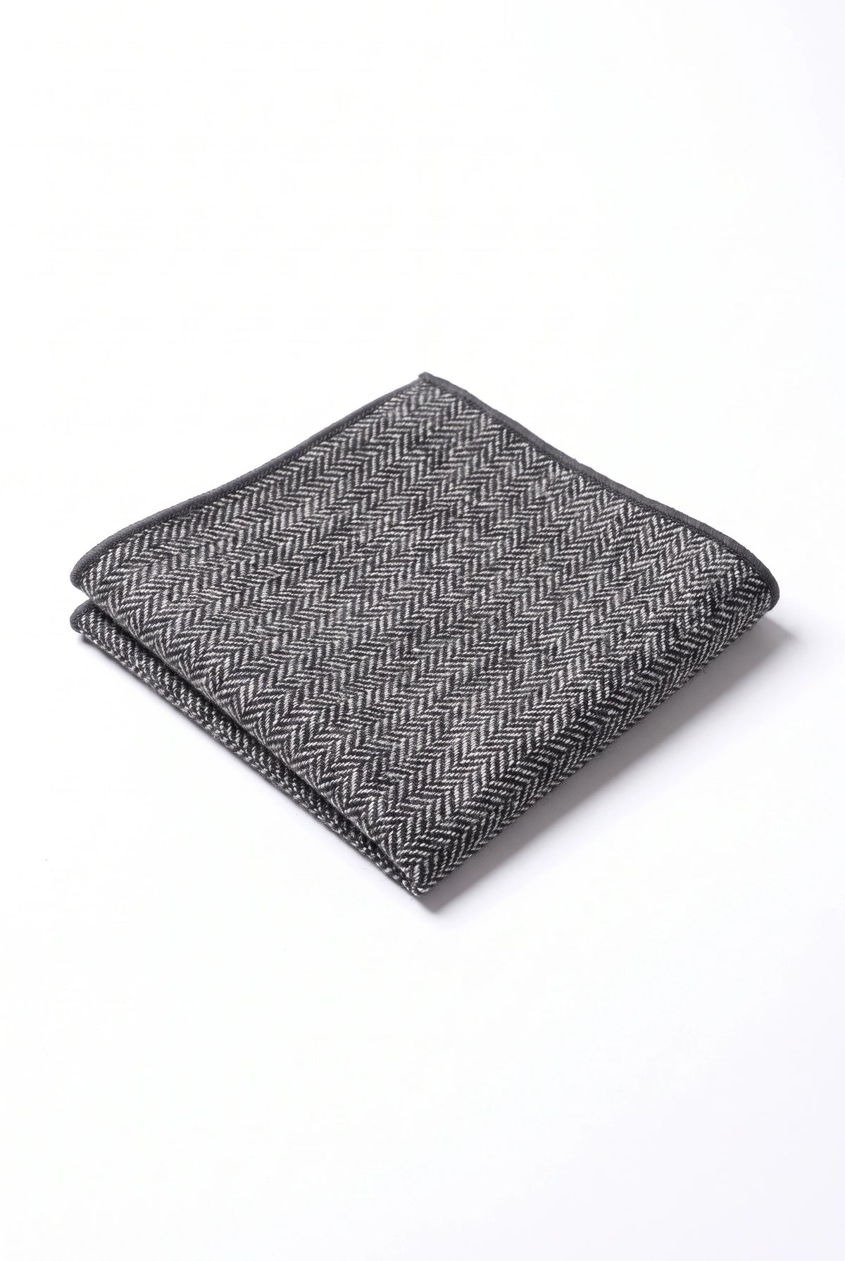 Graues Tweed-Einstecktuch für Herren