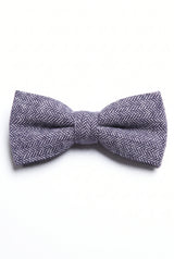 Graue Herrenfliege aus Tweed-Wollmischung