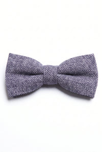 Graue Herrenfliege aus Tweed-Wollmischung
