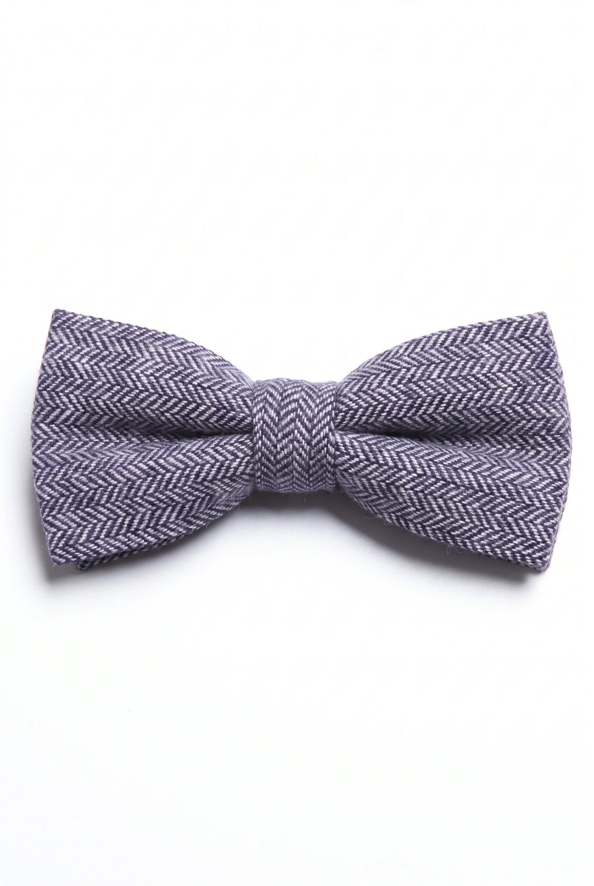 Graue Herrenfliege aus Tweed-Wollmischung