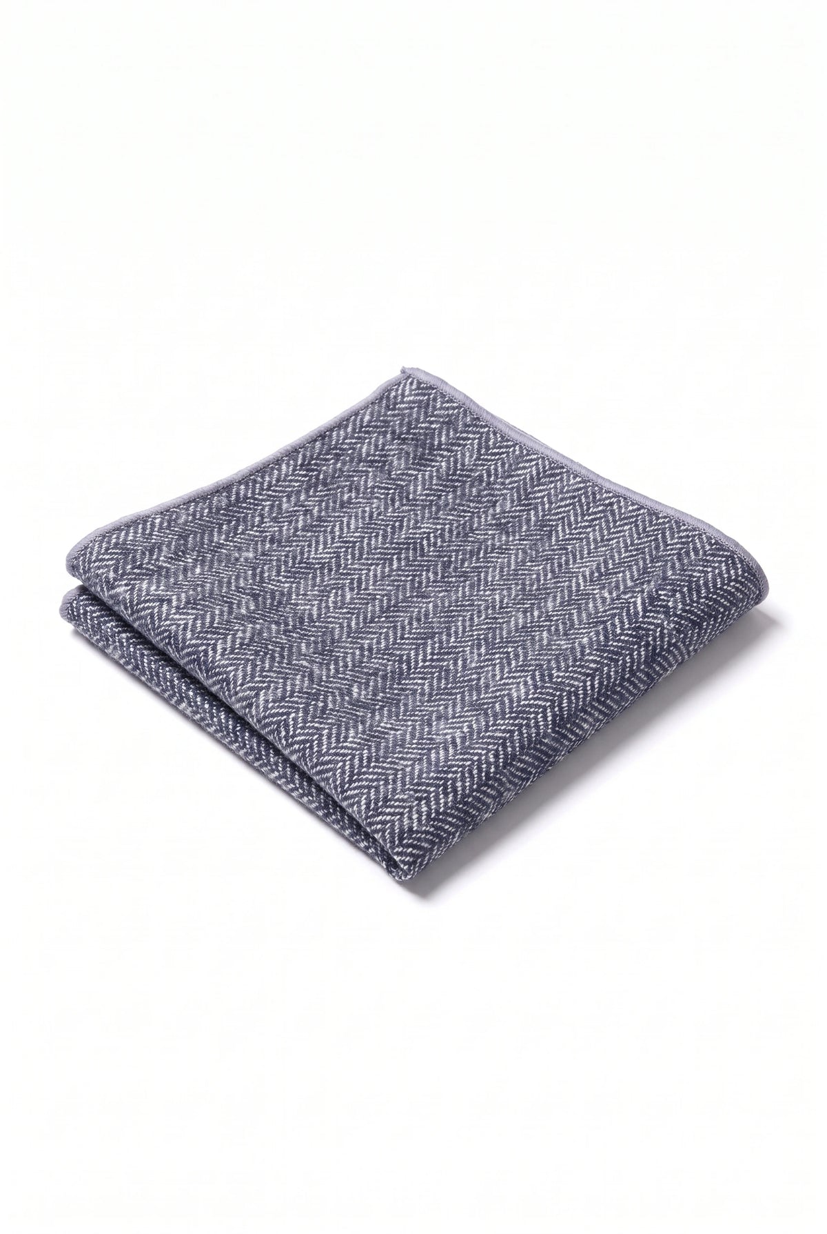 Einstecktuch für Herren aus grauem Tweed-Wollmischgewebe