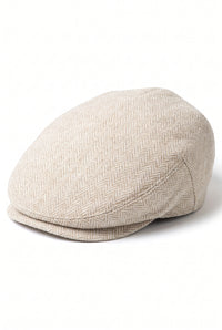 Beige klassische Schiebermütze für Herren