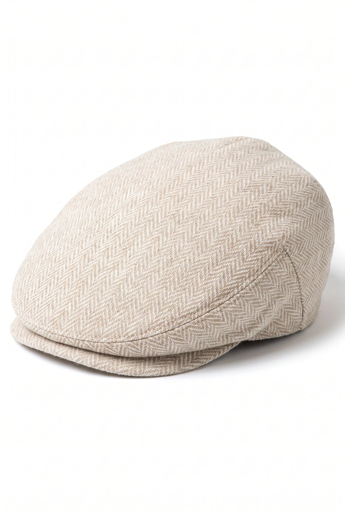 Beige klassische Schiebermütze für Herren