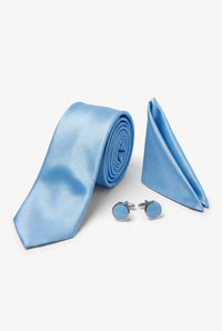 Herren-Krawatten-Set in Hellblau