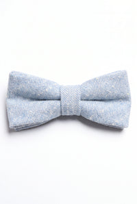 Herren-Fliege aus hellblauem Tweed