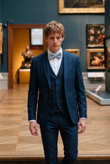 Herren-Fliege aus hellblauem Tweed