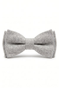 Herren-Fliege aus hellgrauem Tweed