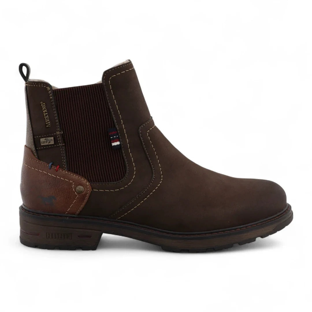 Herren-Chelsea-Stiefeletten, mokkabraun, wasserabweisend