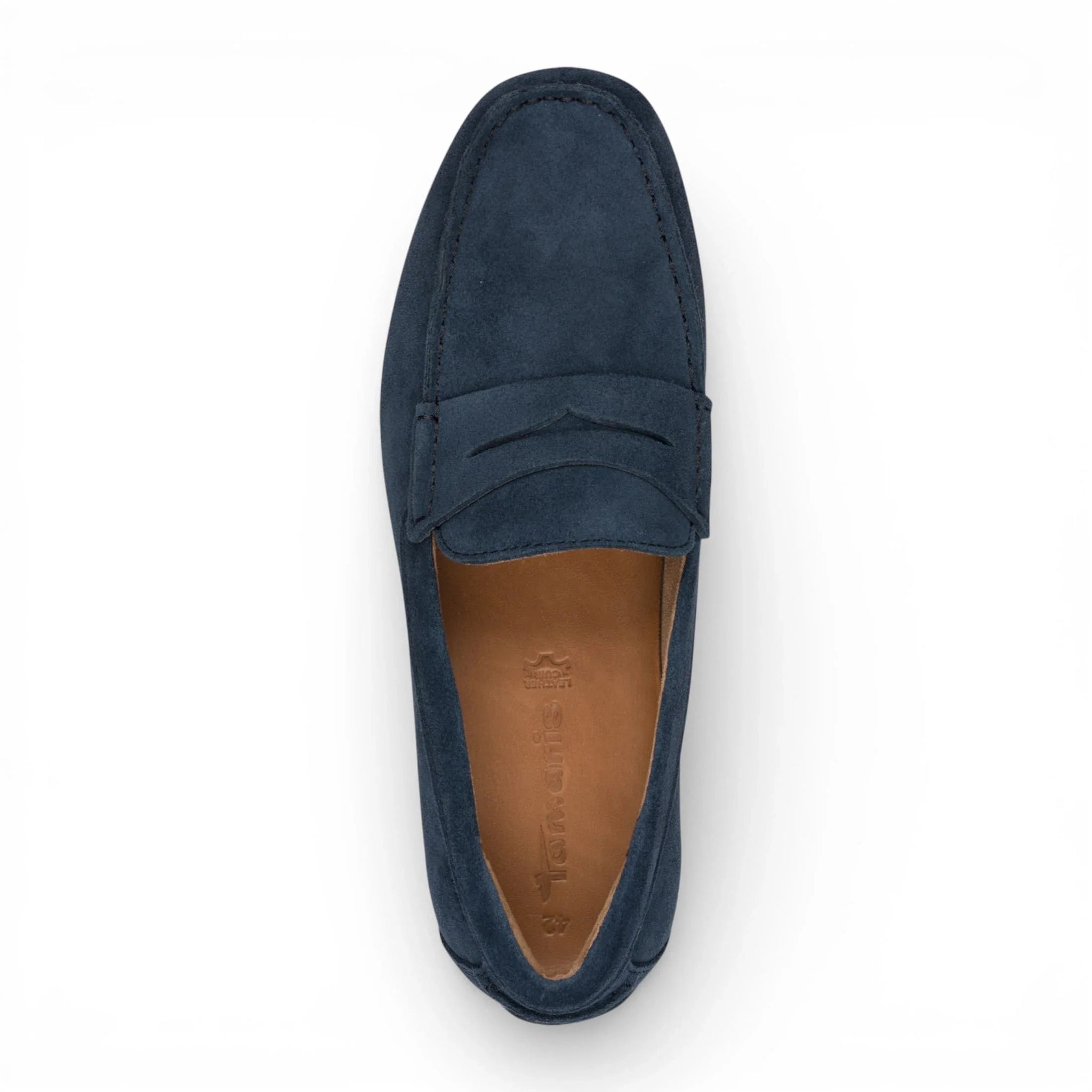 Herren-Mokassins aus marineblauem Wildleder