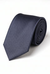 Herrenkrawatte, schmal, 6 cm, einfarbig, marineblau