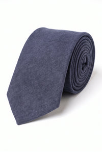 Herrenkrawatte in Marineblau mit Wildlederfinish