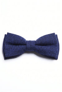 Herrenfliege aus marineblauem Tweed-Wollmischgewebe