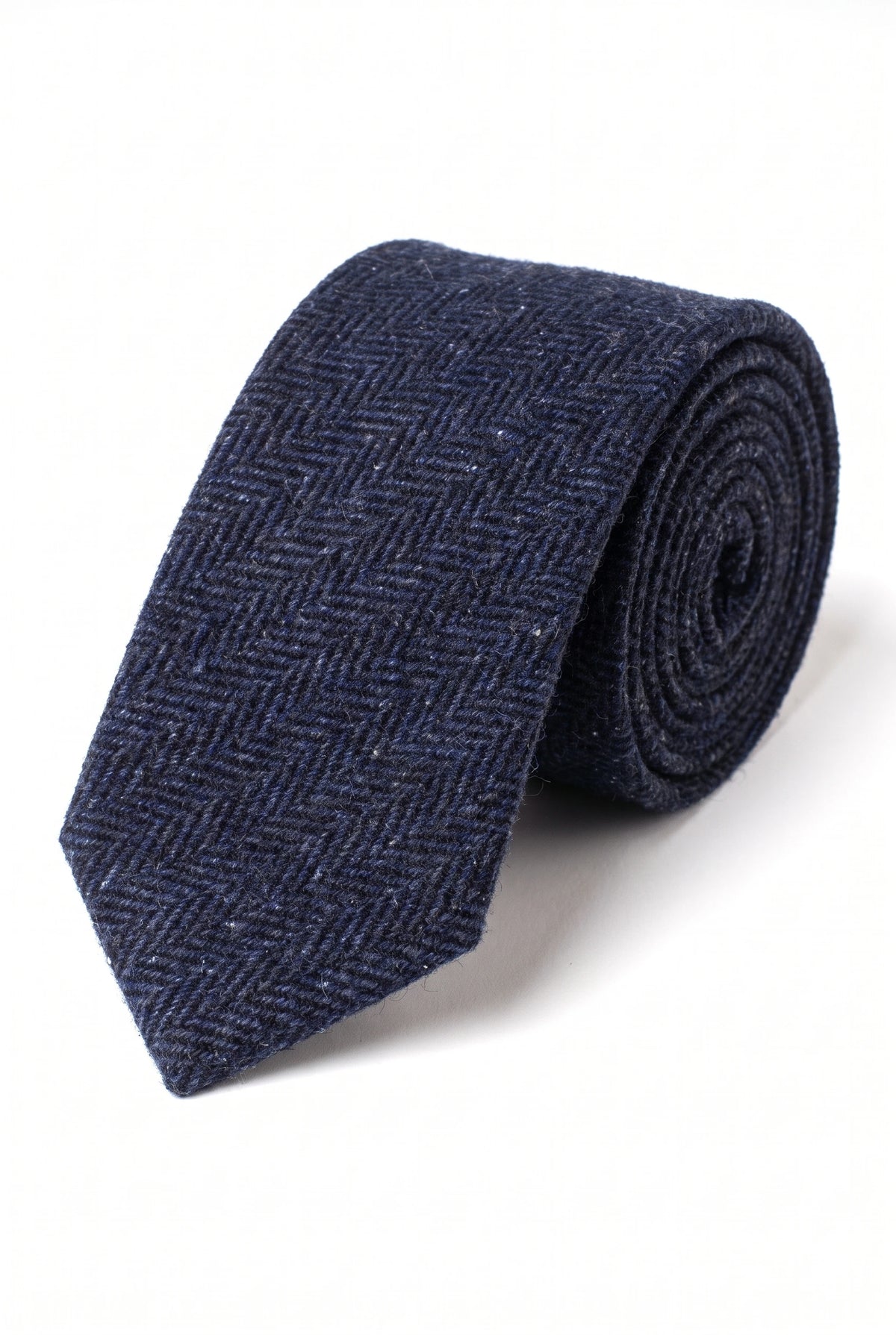 Herrenkrawatte aus marineblauem Wollmischgewebe