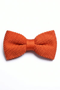 Orangefarbene Strickfliege für Herren