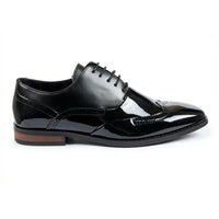 Herren-Oxford-Schuhe aus Lackleder mit Flügelkappe