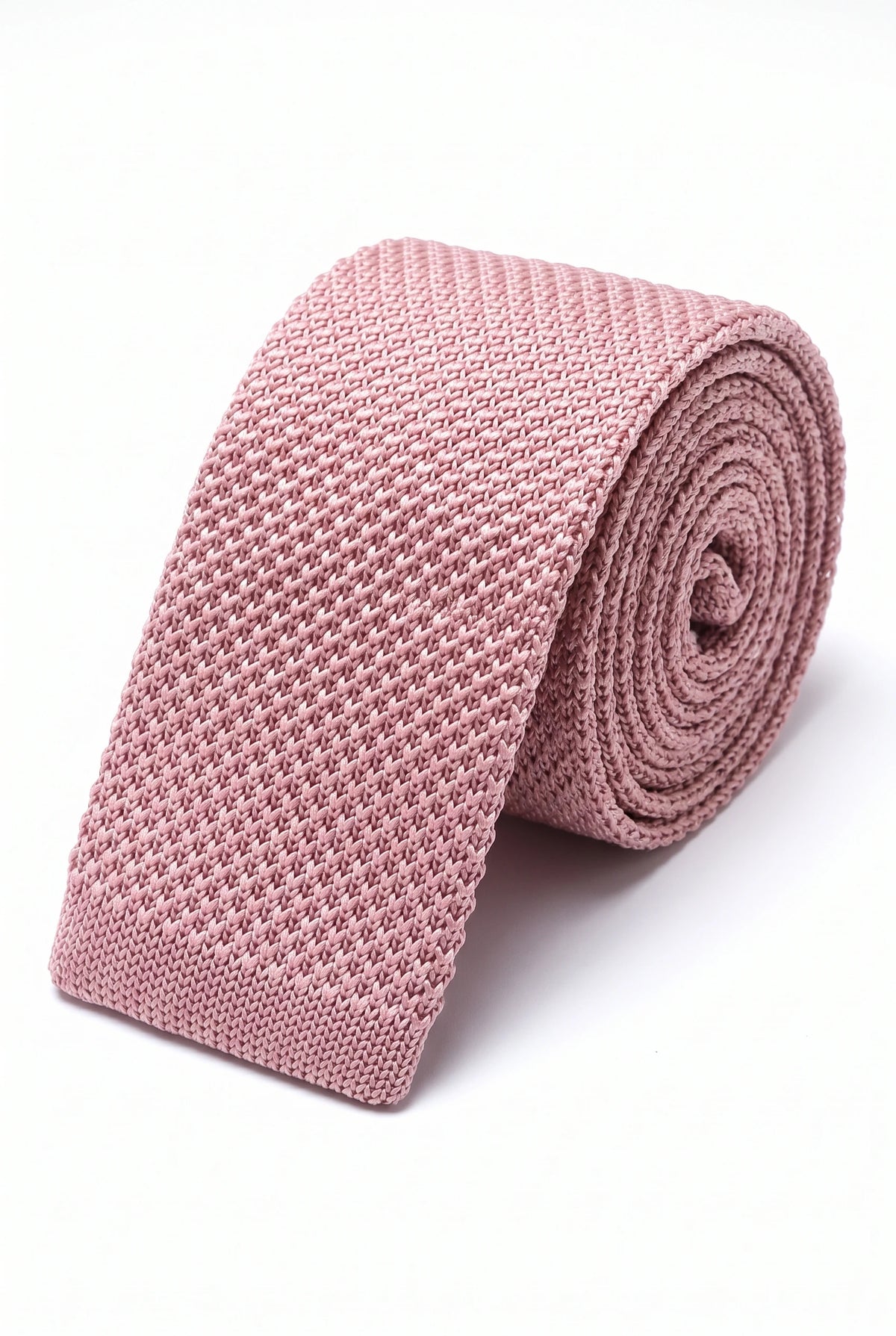 Rosa Strickkrawatte für Herren
