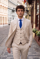 Königsblaue Strickkrawatte für Herren