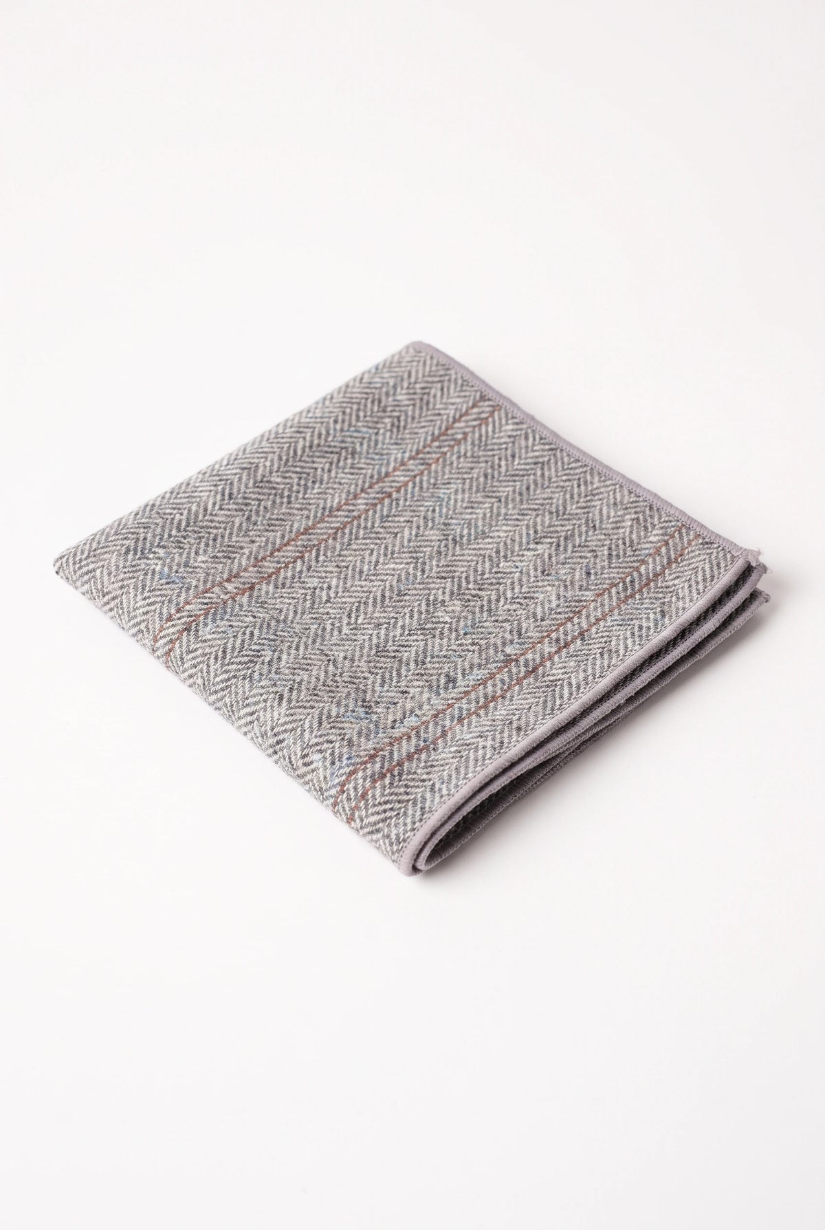 Silbernes Tweed-Einstecktuch für Herren