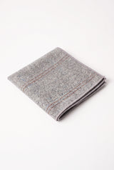 Silbernes Tweed-Einstecktuch für Herren