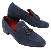 Mens Suede Loafers Driving Shoes Slip On Tassle Design Leather Smart Casual