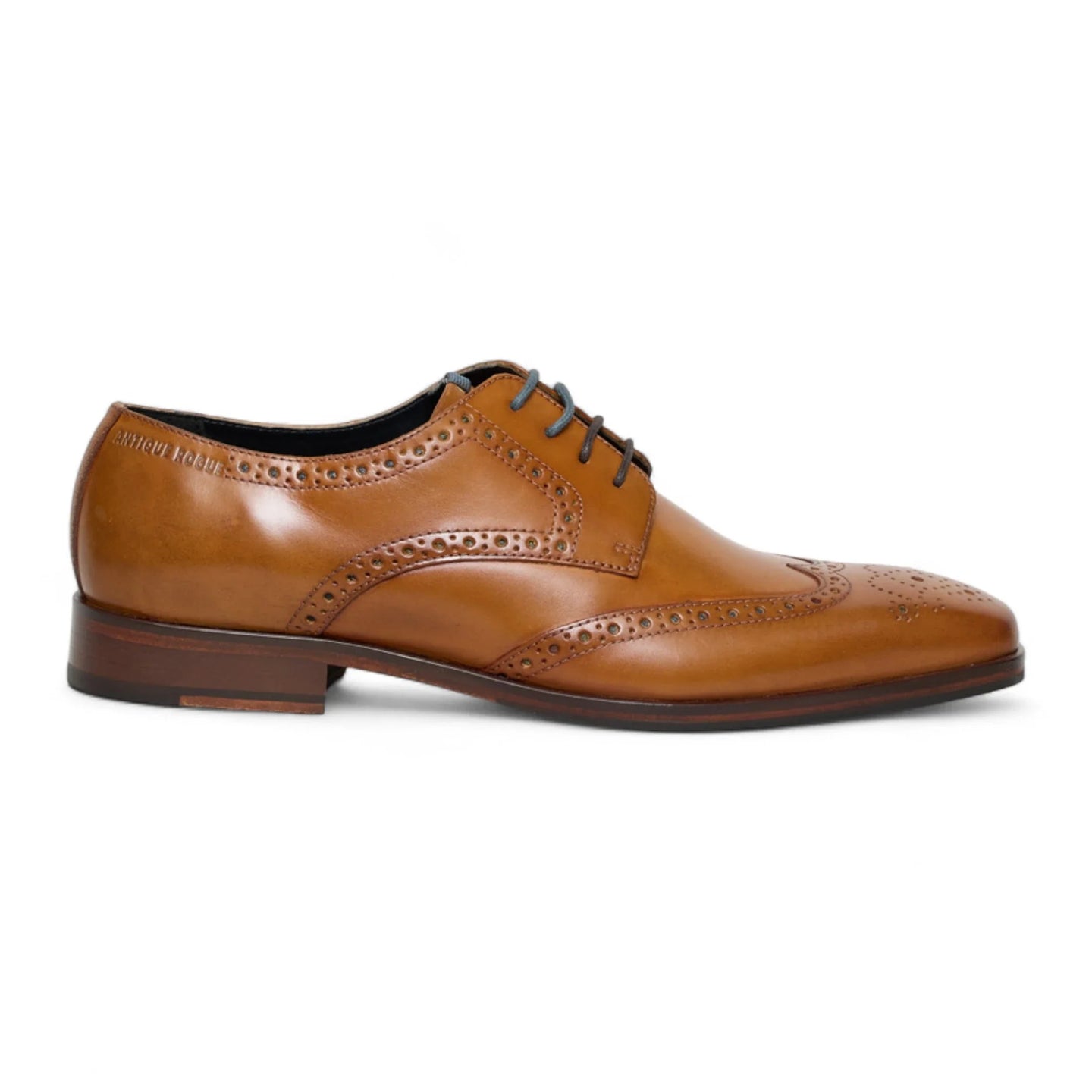 Klassische, formelle Brogue-Schnürschuhe aus hellbraunem Leder für Herren
