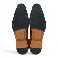 Klassische, formelle Brogue-Schnürschuhe aus hellbraunem Leder für Herren