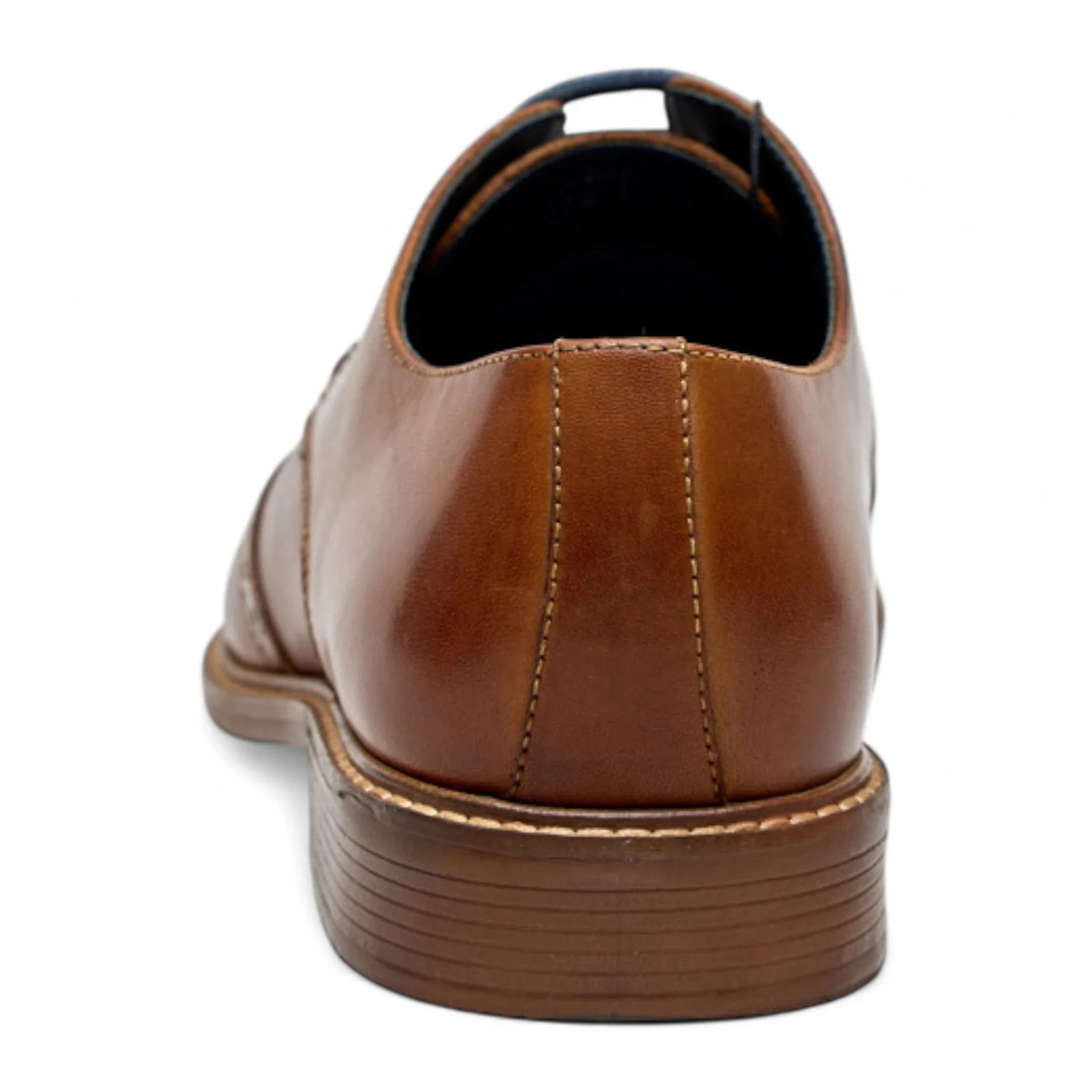 Herren-Oxford-Brogue-Schuhe aus hellbraunem Leder