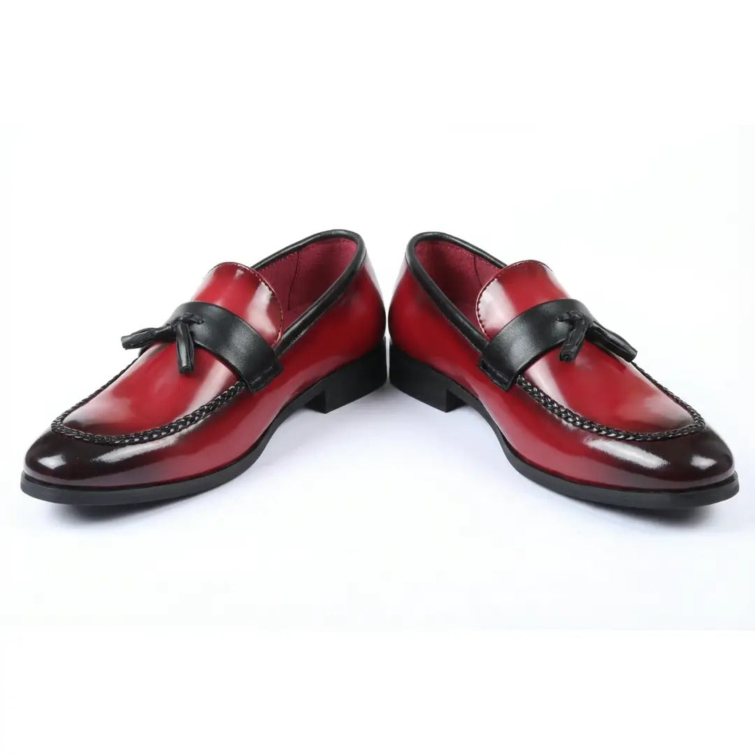 Herren-Slipper mit Quasten und Hochglanzfinish