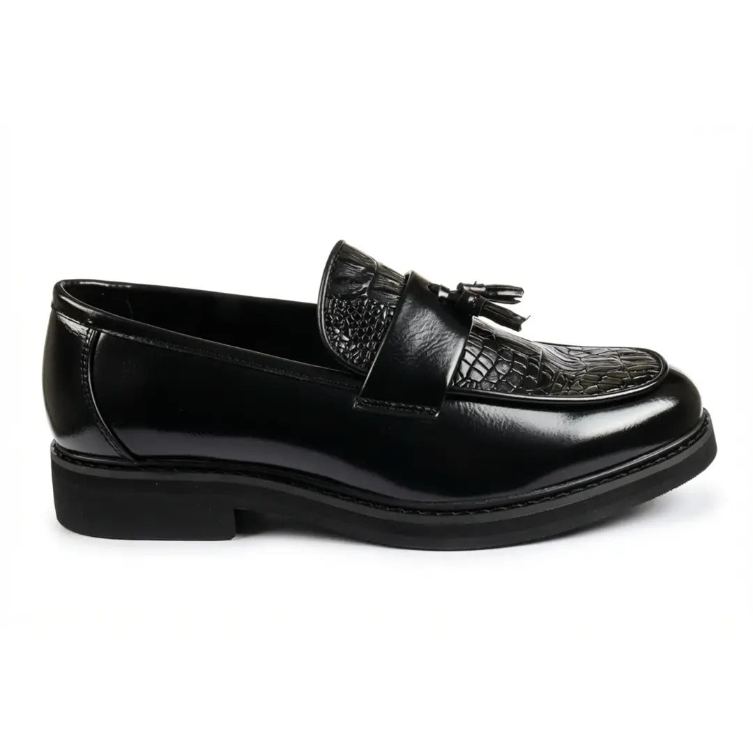 Herren-Loafer mit Quasten und Profilsohle