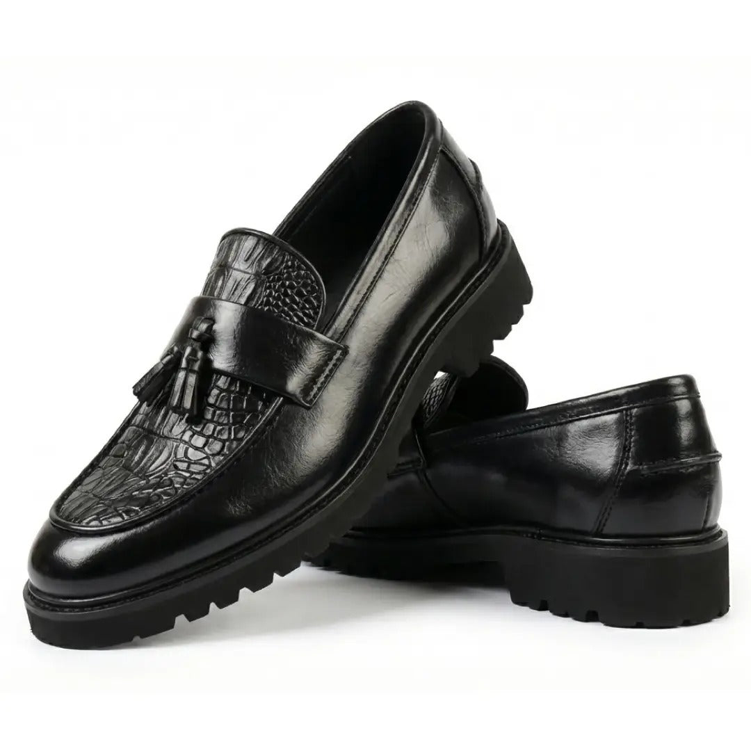 Herren-Loafer mit Quasten und Profilsohle