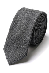 Herren-Set aus Krawatte und Taschentuch, Grauer Tweed, STZ23, Einheitsgröße