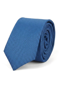 Herren Krawatte Einstecktuch Set Formale Solide Krawatte - Blau