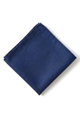 Herren Krawatte Einstecktuch Set Formelle Solide Krawatte - Marineblau