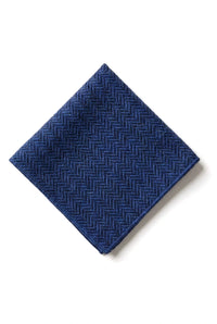 Herren Tweed Blau Krawatte Taschentuch Set Klassisches Britisches Erbe Wolle Fischgrät