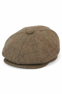 Peaky Blinders Cap aus Tweed mit Karomuster für Herren