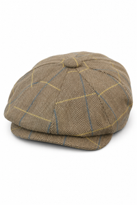 Peaky Blinders-Kappe mit Tweed-Karomuster für Herren