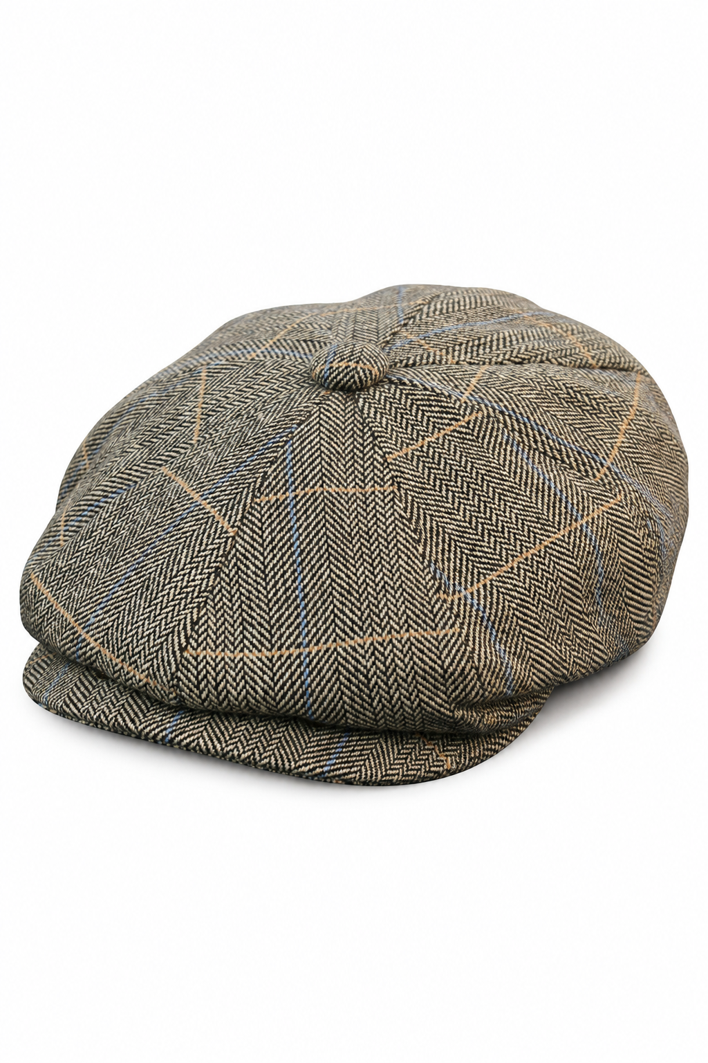 Peaky Blinders-Kappe mit Tweed-Karomuster für Herren